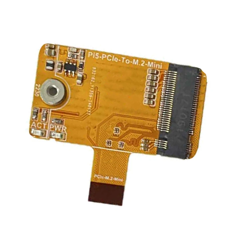 Hot Salefor Raspberry Pi 5 Pcie To M.2 Nvme SSD HAT Integrated-FPC & Differential Matching Design 2230 Nvme SSD Expansion Board