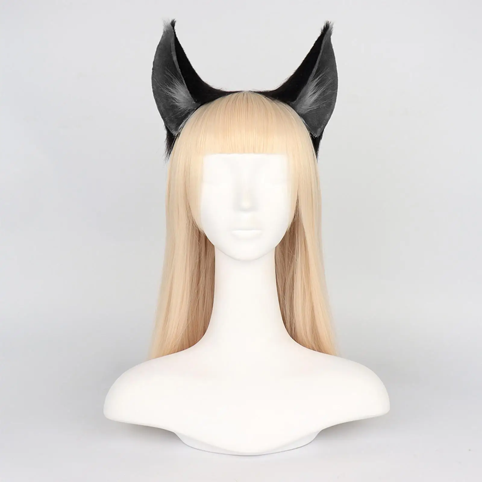 2Pieces Plush Wolf Ear Hair Clips Women Girls Cute Hairpin for Holiday Costume Party