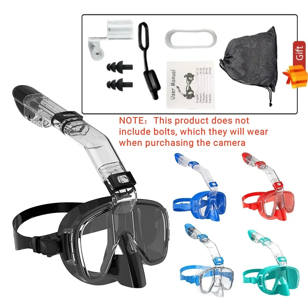 Unterwasser Schnorcheln Halbes Gesicht Gesicht Kinder Schwimmmaske Set Tauchen Atemschutzmasken Antibeschlag Sicheres Atmen für Erwachsene – Detail 1