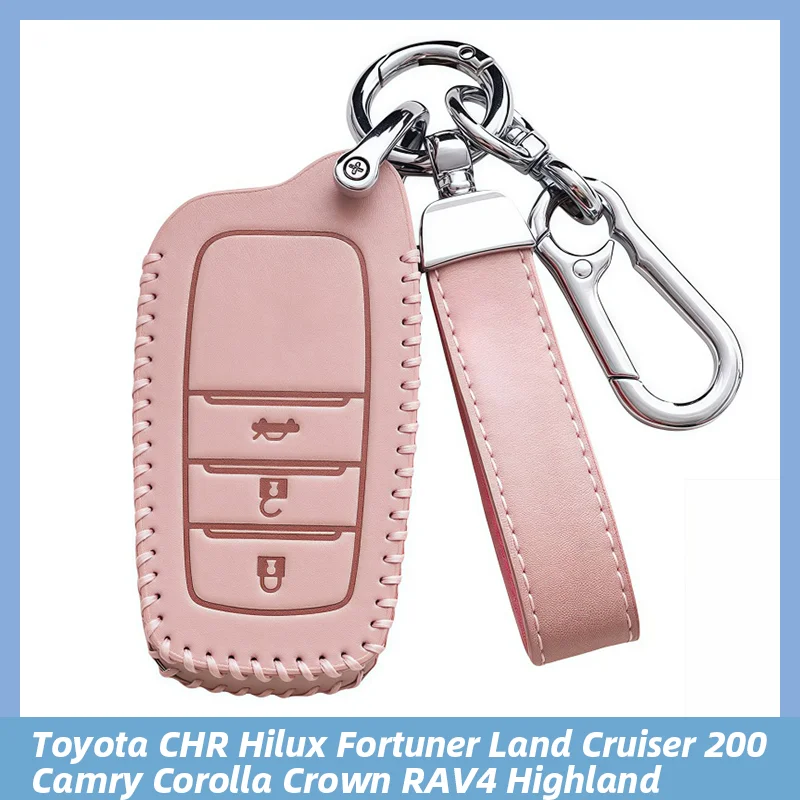 

Oli Leather Key Case Cover Shell For Toyota Corolla SE 2023 Camry 50 55 TLC200 Yaris Land Cruiser Prado150 RAV4 Venza SIENNA