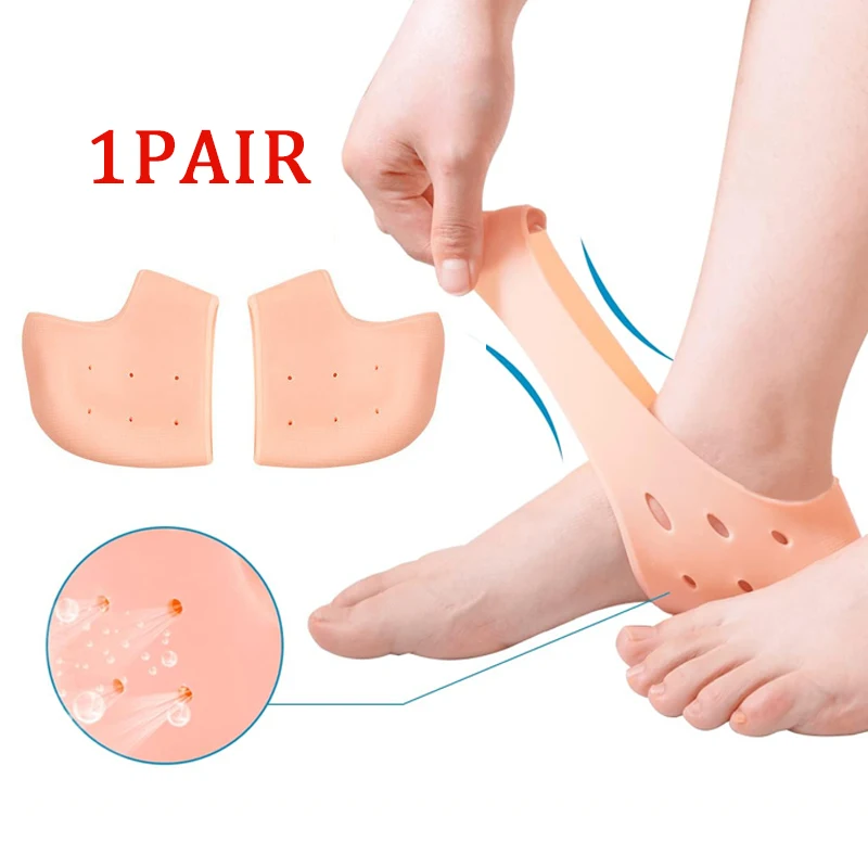 

1 пара гелевых силиконовых накладок для пятки, гелевые накладки на пятки, носки с рукавами, уход за ногами, кожей