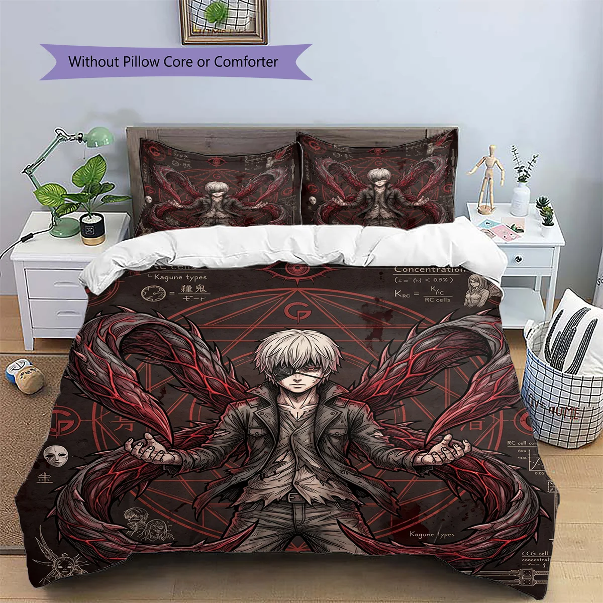 Tokyo Ghoul Pillowcase & Duvet Cover Set  Perfect Gift for Series Fans YUN6511