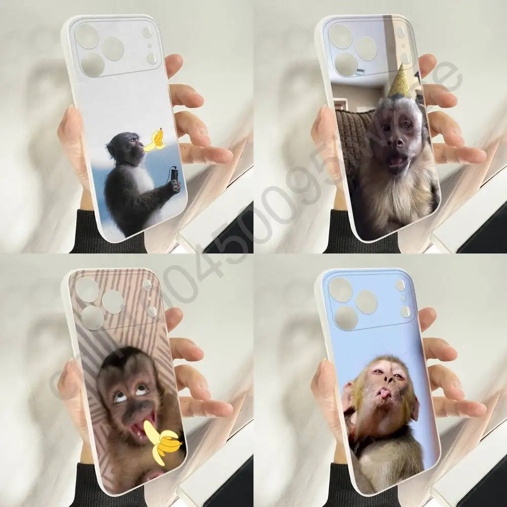 

Cute Funny Monkey Music Phone Case For iPhone 11,16,15,14,13,17,12,Plus,E,Air,Mini,Pro,Max Magnetic Magsafe Soft Cover