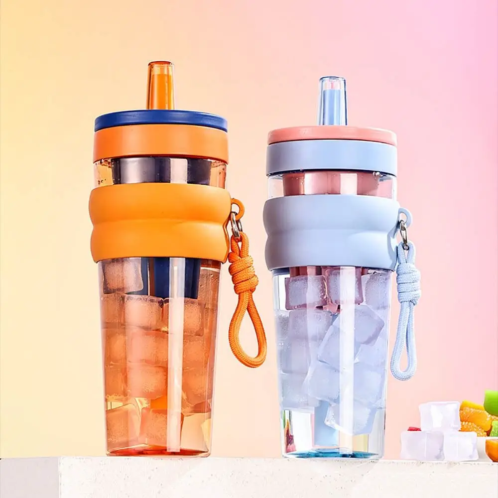 

New 1000ml Straw Cups Plastic Leakproof Water Cup Portable Food Grade Sports Water Bottle
