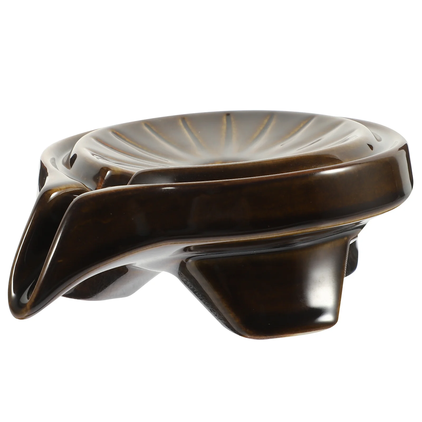 

Retro Stone Mill Ceramic Soap Dish Draining Tray Easy Clean Ventilation Environment Bathroom Kitchen Accessory