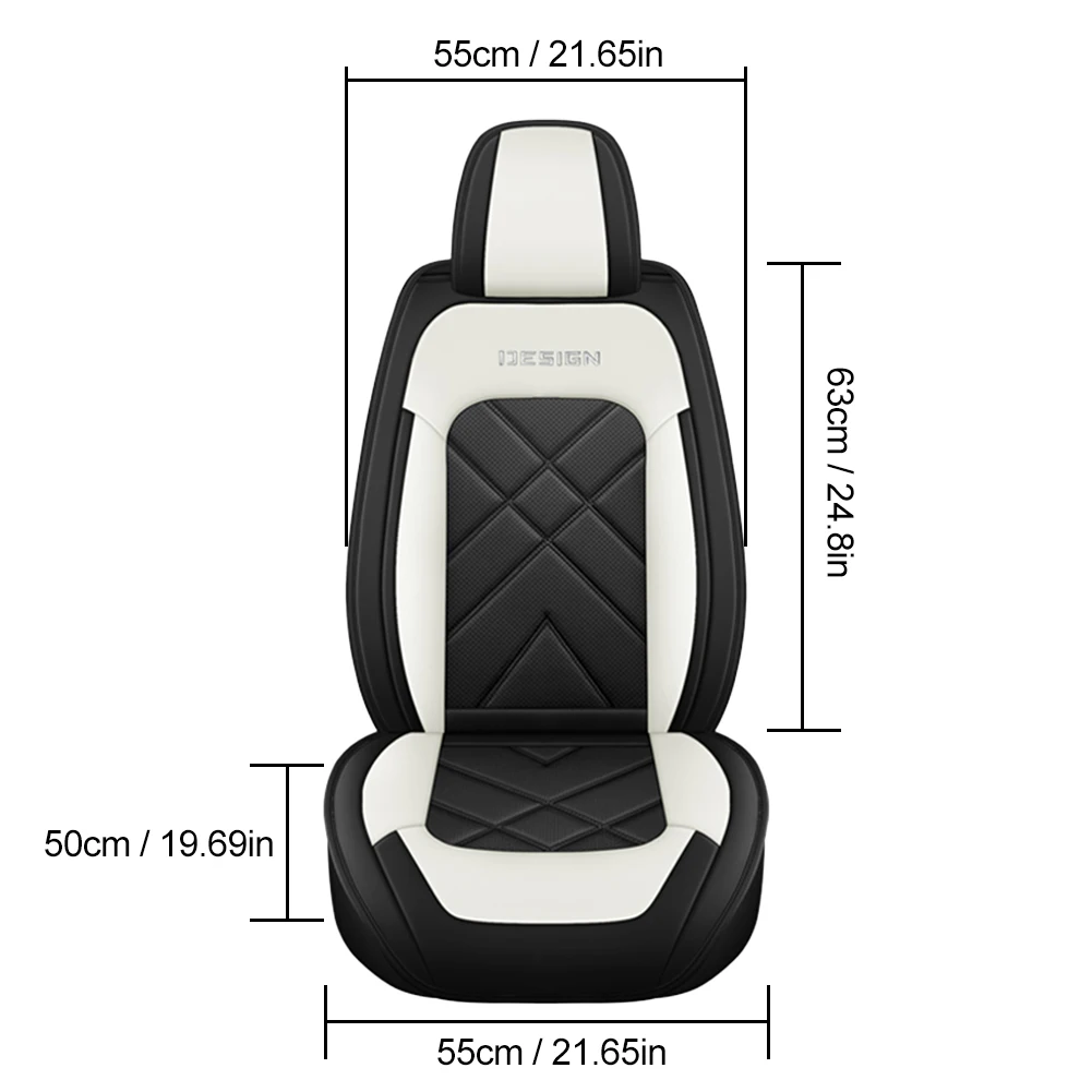 Funda para asiento de coche, funda Universal de cuero PU para asiento delantero, funda para banco dividido trasero, protección de asiento de cobertura 5D para todas las estaciones para coche SUV