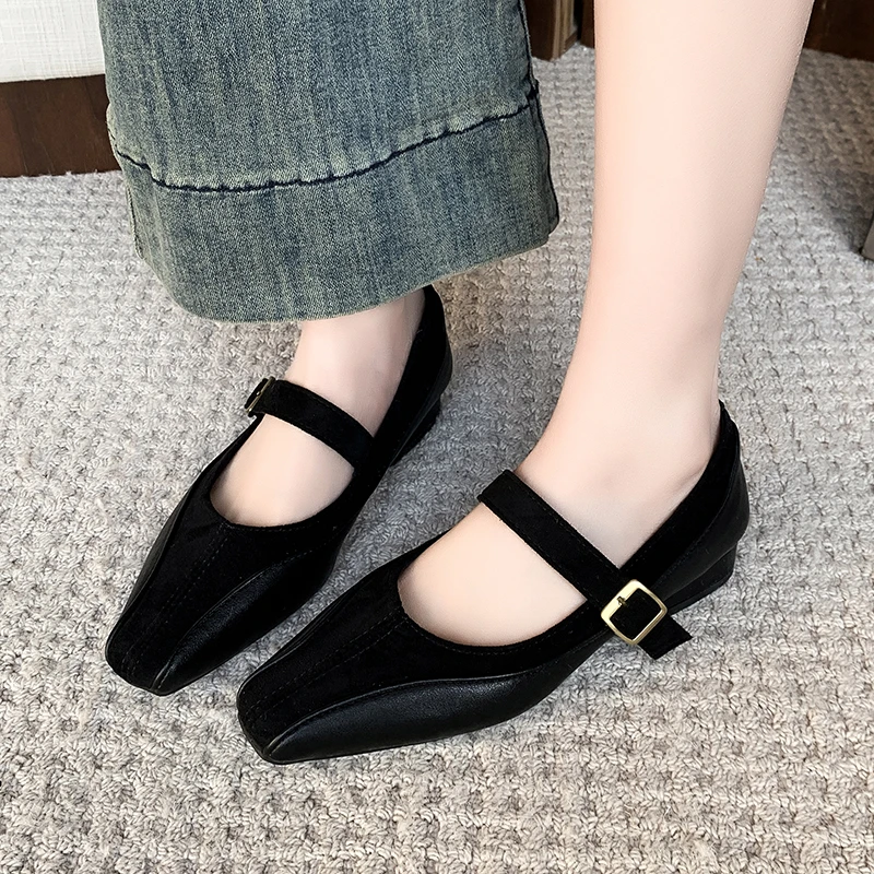 Alta qualidade moda venda quente salto alto fivela estilo feminino sapatos de couro patente mulher sapatos de salto grosso