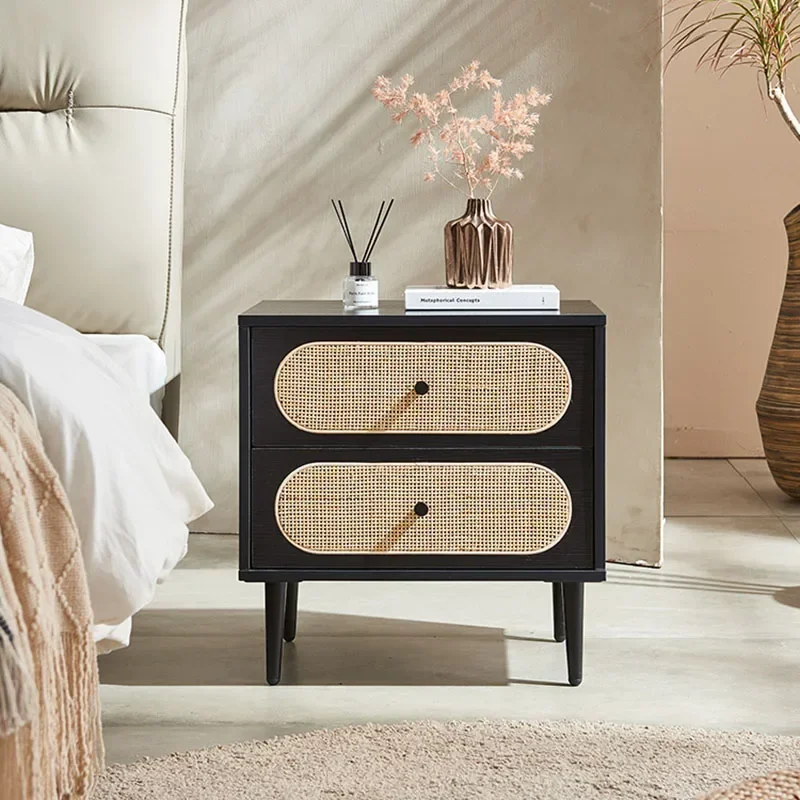 Round Bedside Table Open Cabinets Auxiliary Nordic Bed Headboard Desk Side Drawer Nightstands Bookcase Storage Locker White Cute