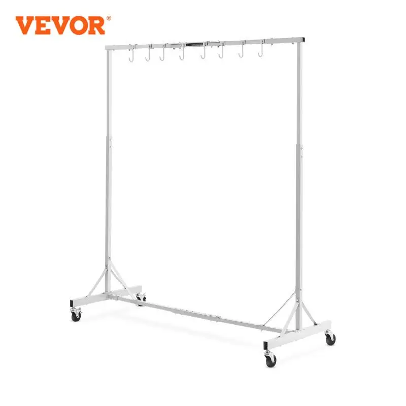 VEVOR 66 lbs Painting Drying Rack 5 ft-7 ft Adjustable Height Automotive Paint Auto Body Stand for Auto Repair Shops