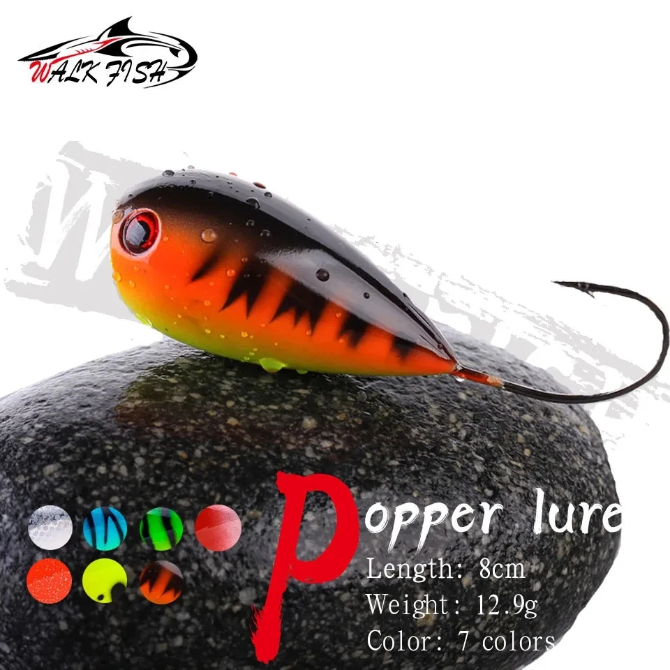 Walk Fish kroatische Egg Popper Angel köder Kurbel köder 8cm 12,9g schwimmende Wobbler künstlicher