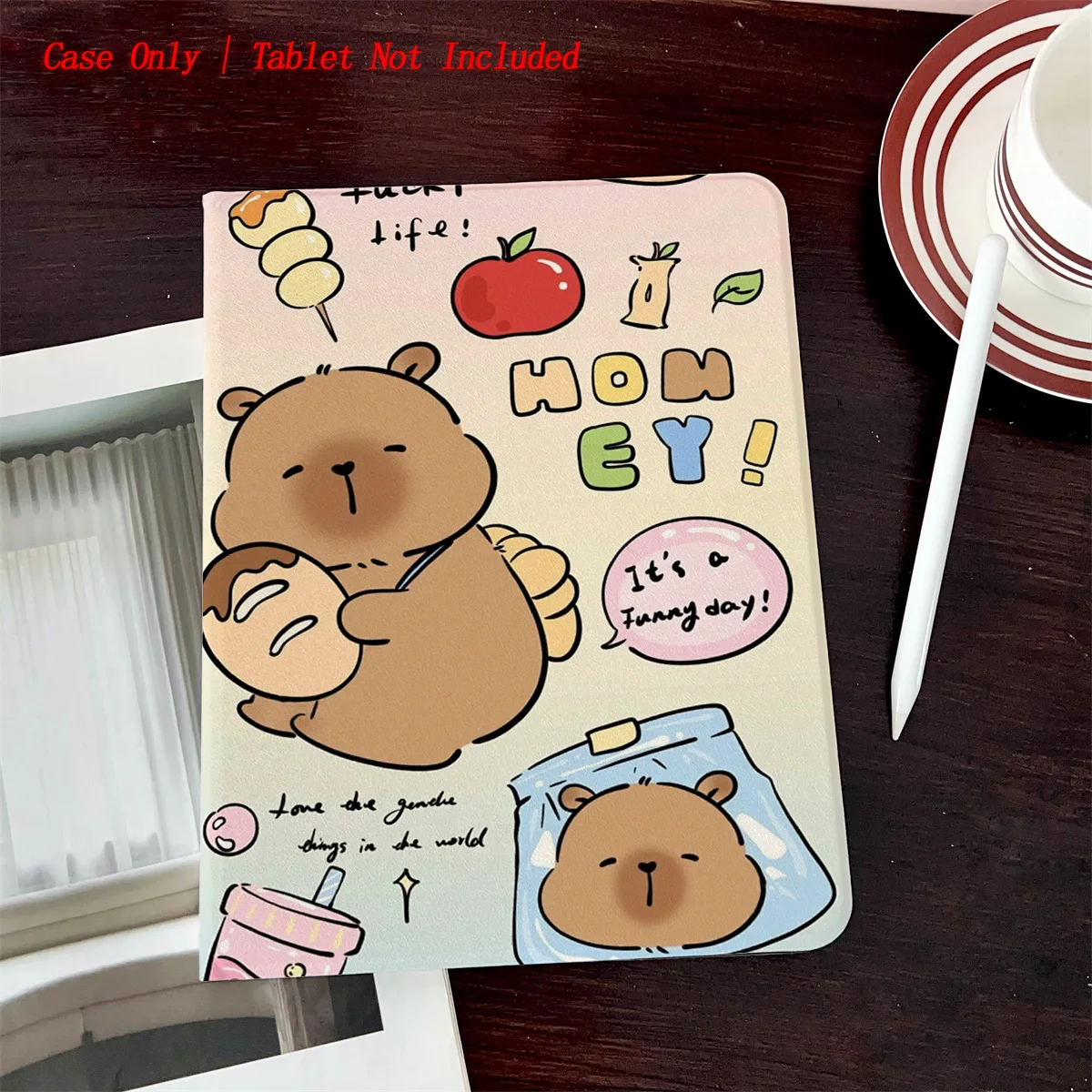 

Book Style iPad Case with Pen Slot & Multi-Print, Auto Sleep/Wake, Simple Fresh Style, 8 Styles Optional for Pro/Air/Mini Series