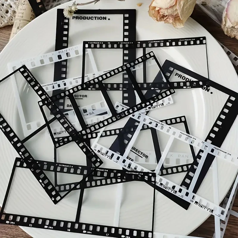 15 גיליונות של שקוף רטרו דבק קולאז 'יד חשבון קישוט חומר מדבקה, אלבום Scraping ציוד עיצוב