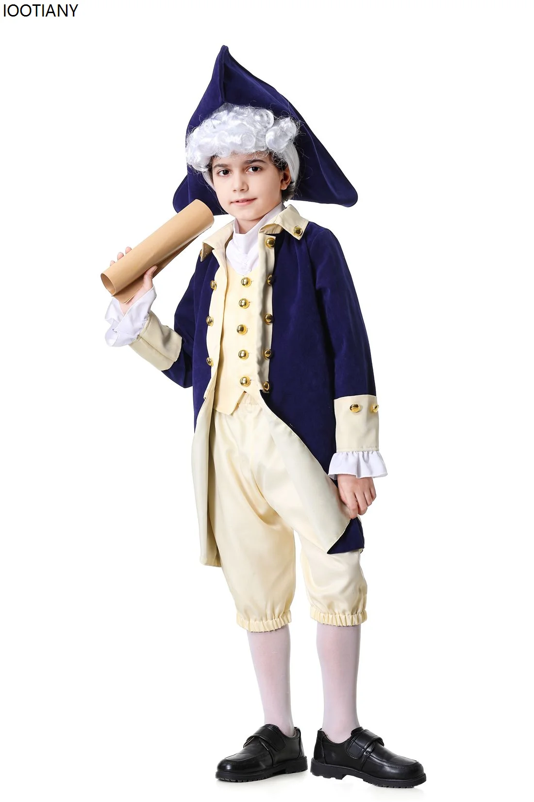 Medieval Pirate Captain Cosplay Parent-child Costume Halloween Kids Adult Colonial Period Dress Up Theme Party Stage Showing Set