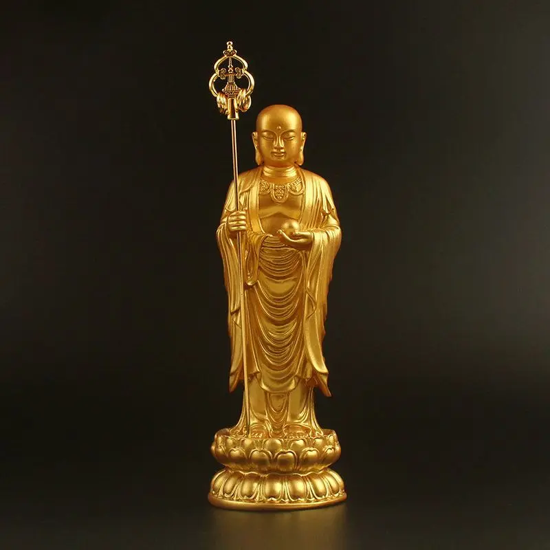 Jizo Bodhisattva Small Buddha Statue Buddha Hall Ornaments Solemnly Enshrine The Auspicious Ornaments of The Buddha of Peace