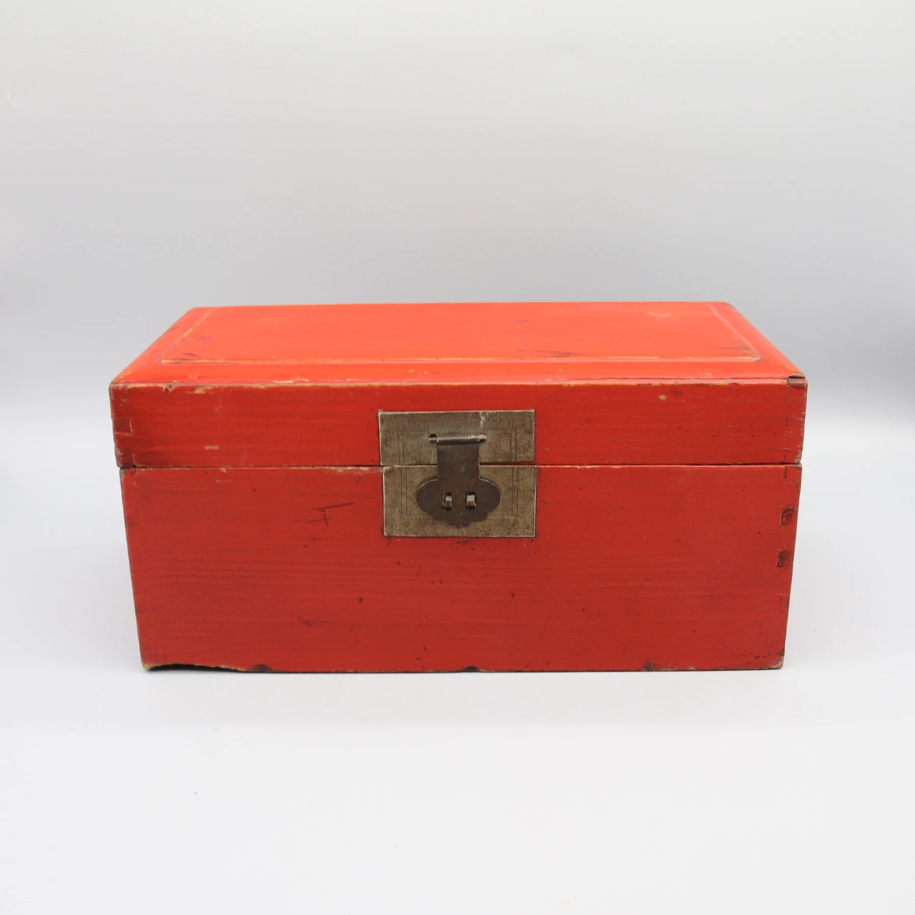 Old Jewellery Box, Red Dowry Wooden Box, Chinese Antique, Home Decoration, Table Accessory