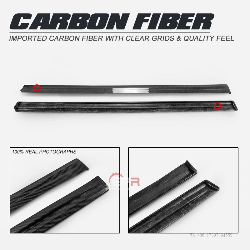 Hot EPR carbon fiber modification suitable for Nissan Skyline R33 GTR skirt bottom panels and side spoiler small body kit insta