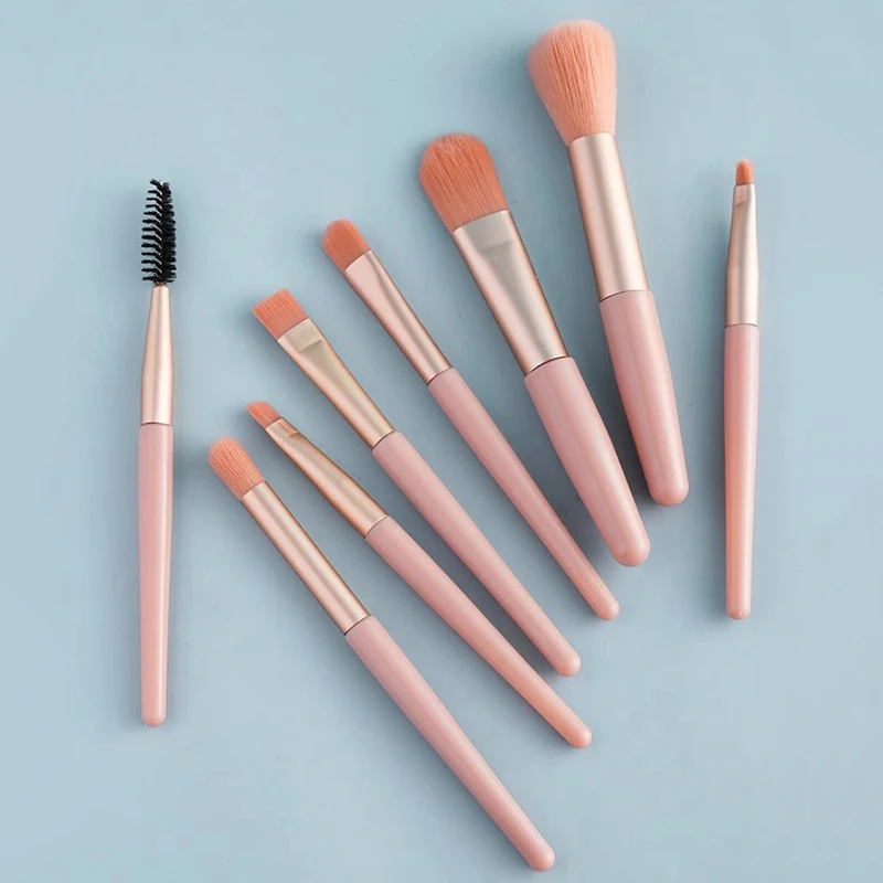 New 8Pcs Makeup Brush Set Makeup Concealer Brush Blush Loose Powder Brush Eye Shadow Highlighter Foundation Brush Beauty Tools