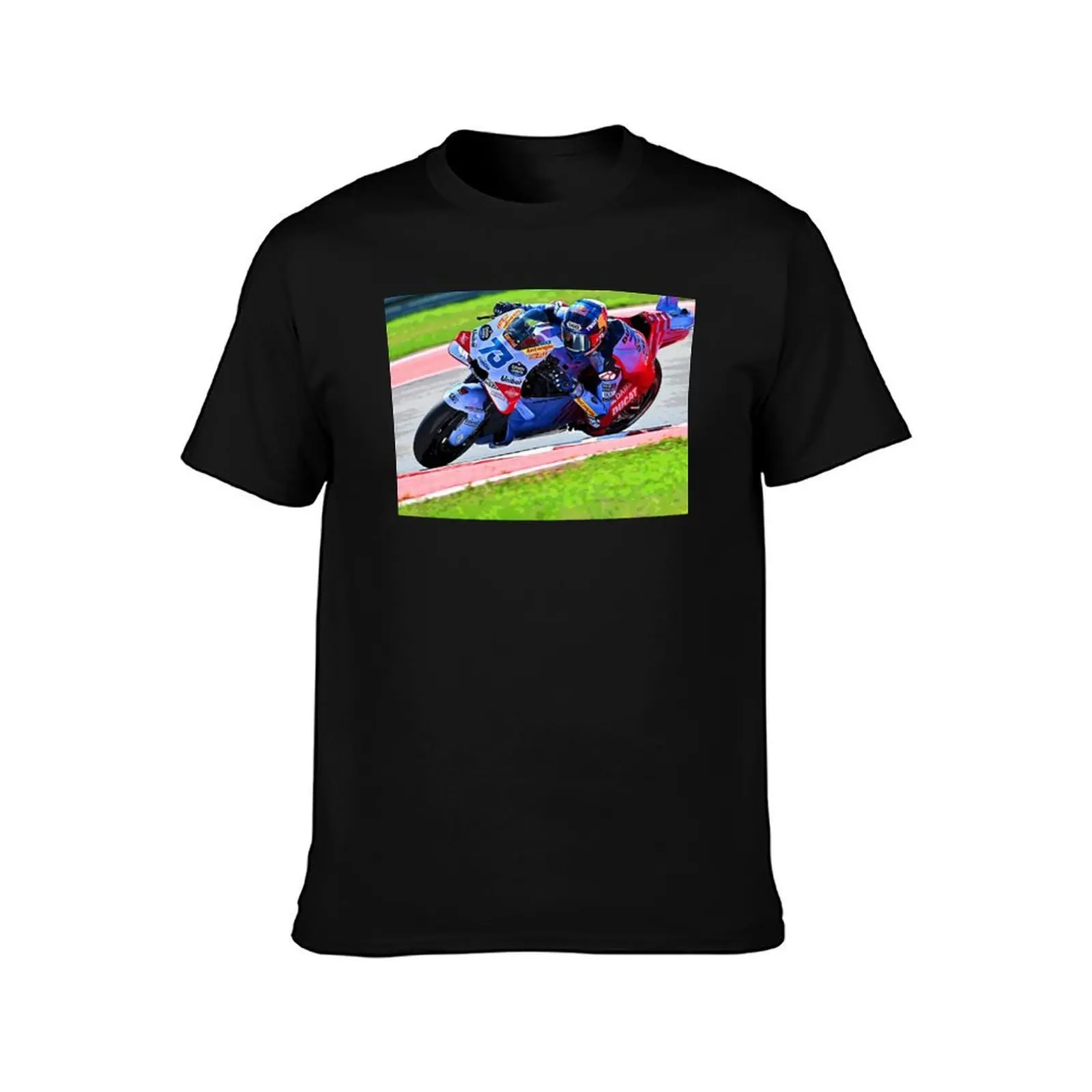 álex Márquez making a knee down in the corner abstract T-Shirt Streetwear Print Tee Shirt T-Shirt