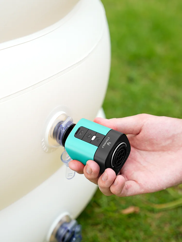 ETENWOLF AIR 3 Elektrische Luftpumpe 2600 mAh & Campinglampe Aufblas- und Ablasspumpe für Luftmatratzen, Schwimmreifen, Schwimmringe