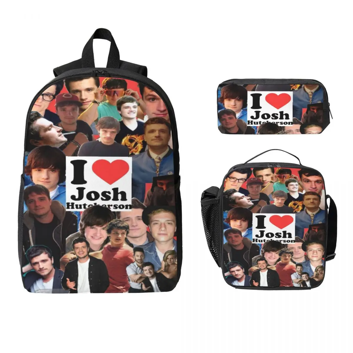 

Детский рюкзак Josh Hutcherson, ланч-бокс, сумки для ручек для мальчиков и девочек, школьный рюкзак, набор книг