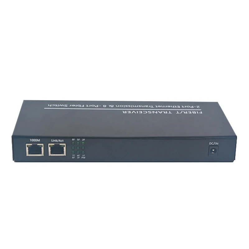 Gigabit Ethernet Switch Fiber Optical switch 8 SC Fiber Port 2 1000M RJ45 Industrial Grade SC Converter 8F2E