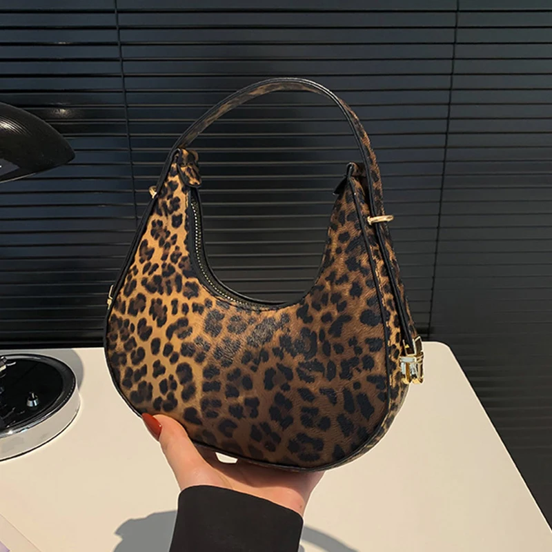 Neue Kuh Muster Schulter Tasche Für Frühling/Sommer Vielseitige frauen Tasche Personalisierte Koreanische Leopard Muster Unterarm Handtasche – Detail 30