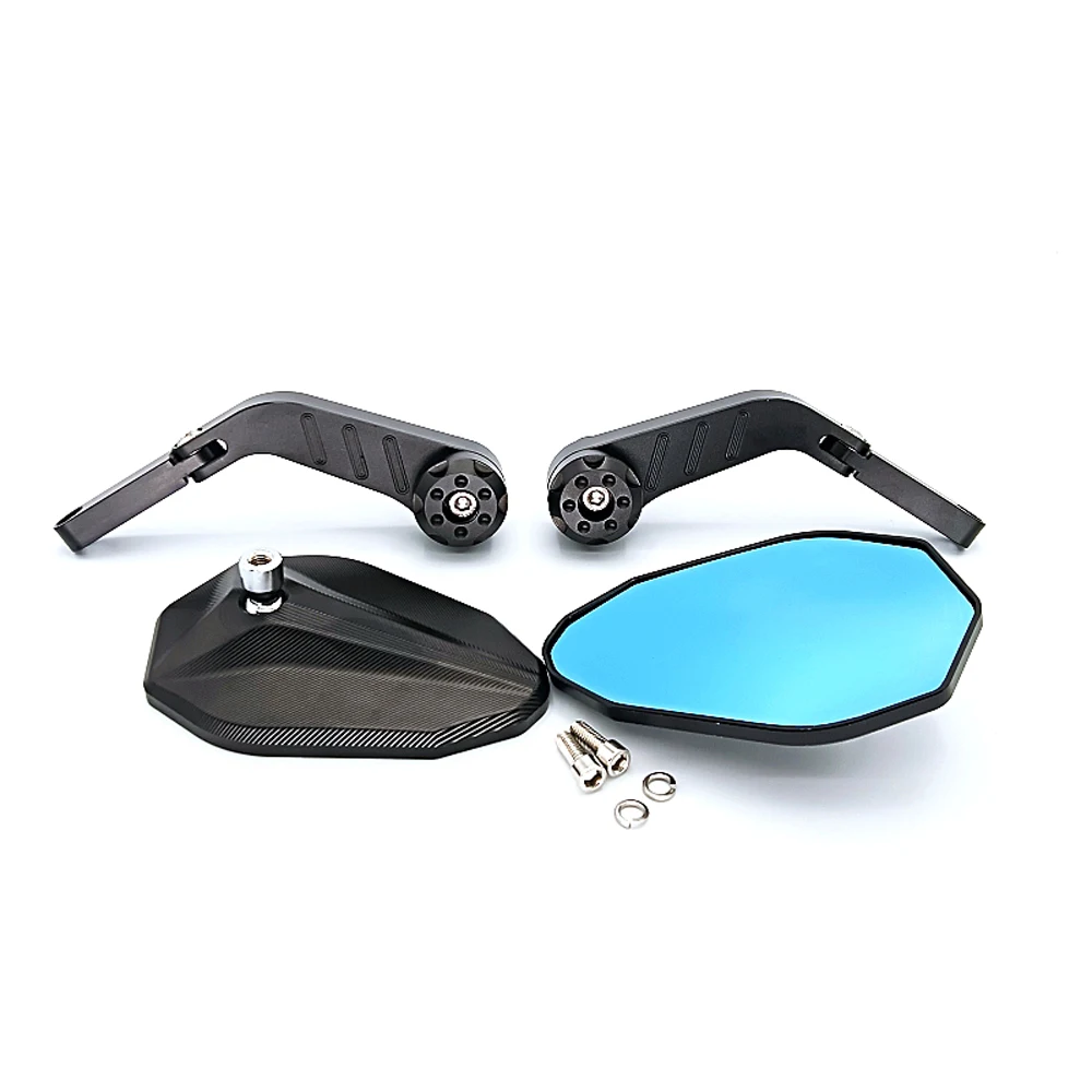 

New Product Universal Motorcycle For Honda CB400F CB500F CB650r High Vision CNC Handlebar Rearview Side Blue Mirror