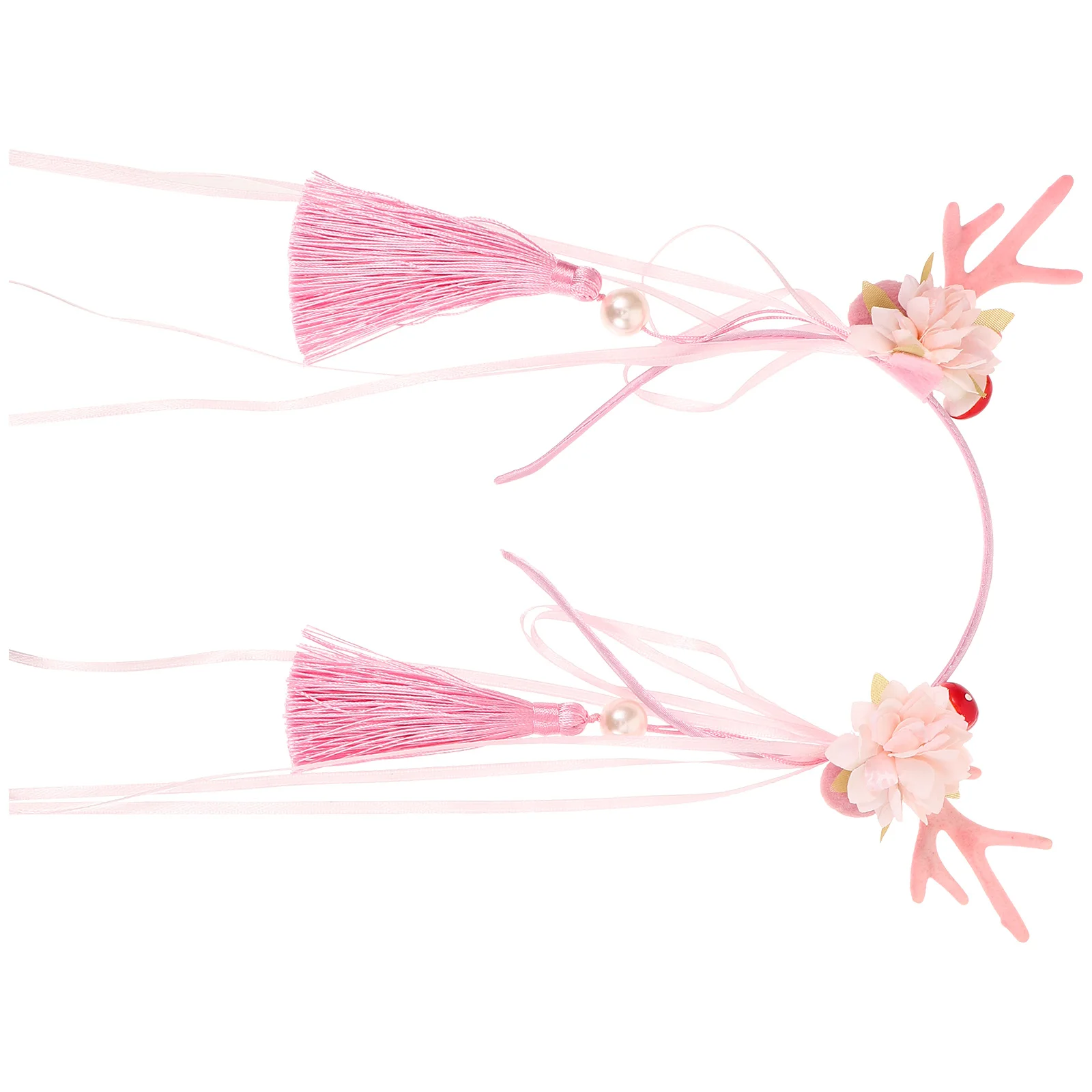 

Tassel Flower Headdress Cute Reindeer Antlers Headband Horn Headbands Prom Holiday Fabric Toddler Ear Floral Woman