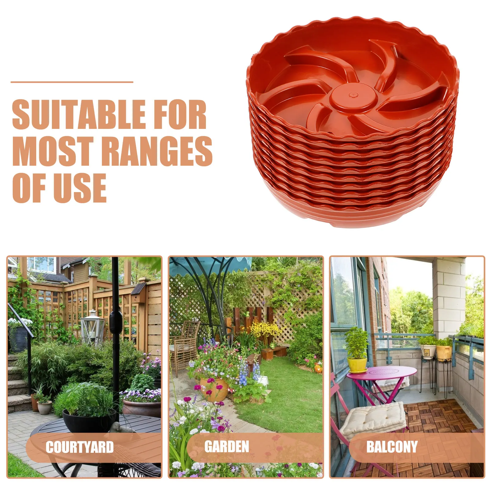 

10pcs Flower Pot Saucer Round Plant Drip Plate Bonsai Pot Drainage Water Catcher Planter Trays Clear Plastic Drip Garden Plants