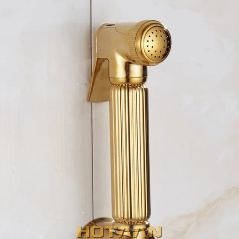 Gold Color Bidet Faucet bathroom bidet toilet faucet mixer hygienic shower clean muslim shower portable bidet gun sprayer