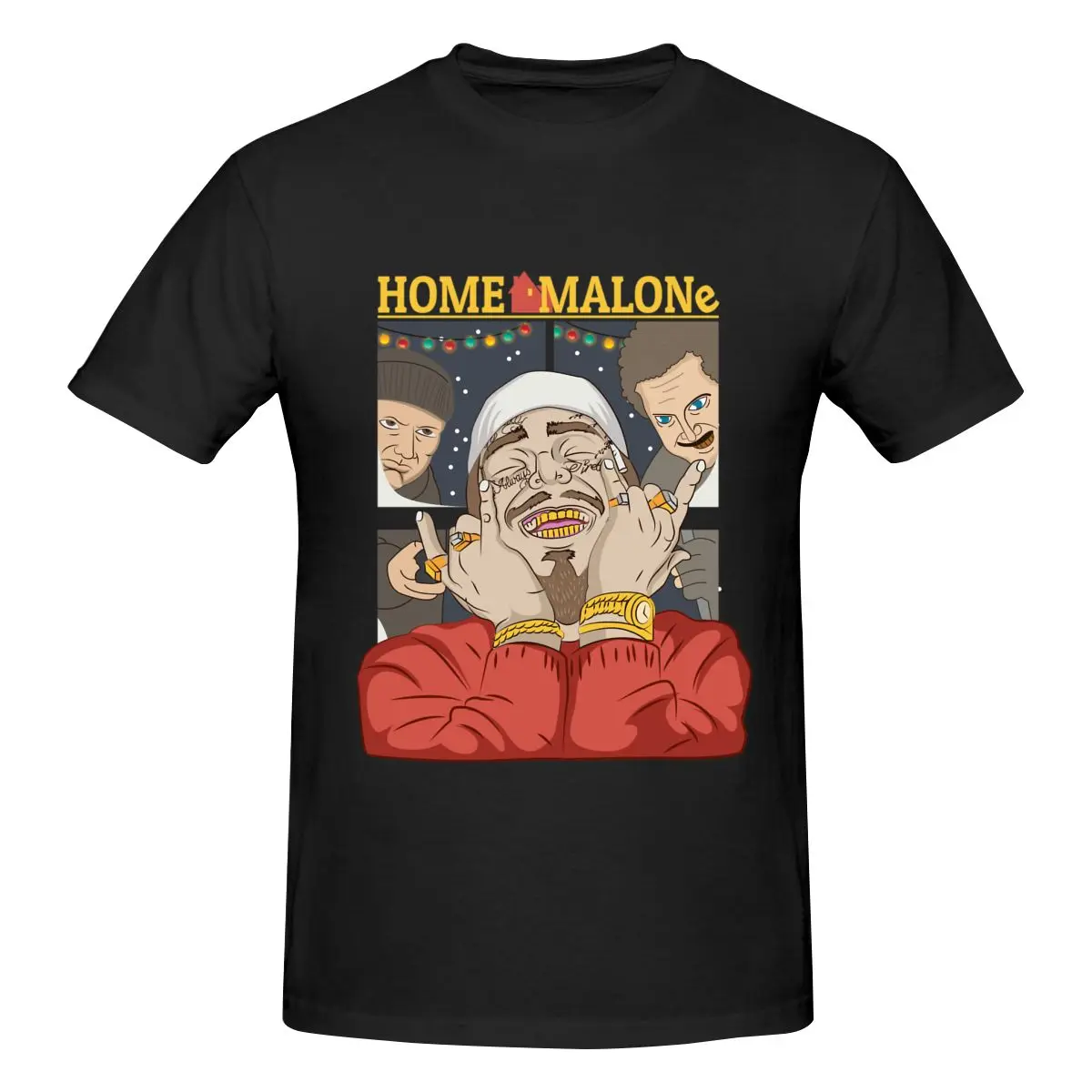 Funny Home Malone Tshirt, Home Alone Mashup Tshirt Men's T-shirt Printed Tops are loose and slim fit Women's T-shirts