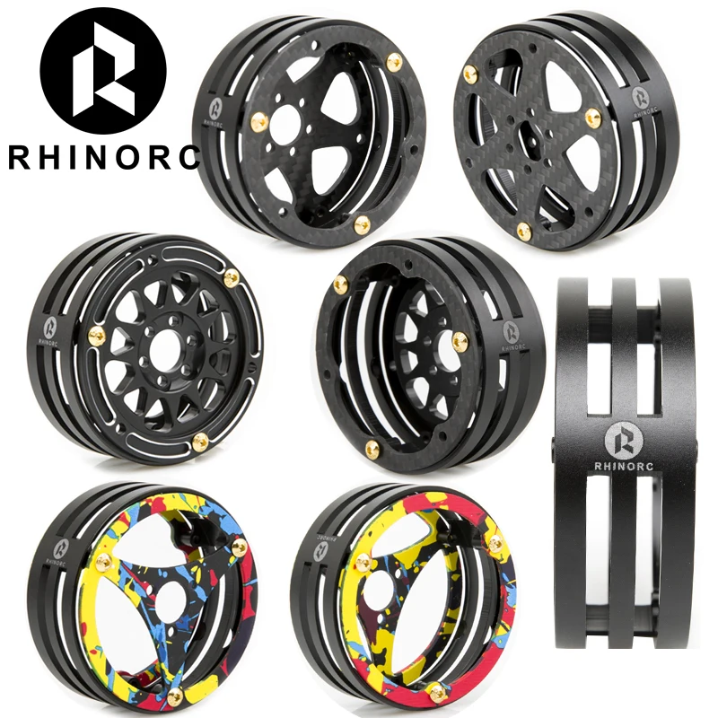 

Rhino Narrow Carbon Fiber Aluminum 2.2 inch Pro LightWeight RC Car Crawler Wheel SCX10 RBX10 RR10 Wraith MOA