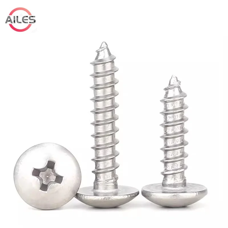 Titanium Alloy Truss Head Philips Self Tapping Screws M4 M5 Cross Recessed Truss Head Screw Pure Titanum