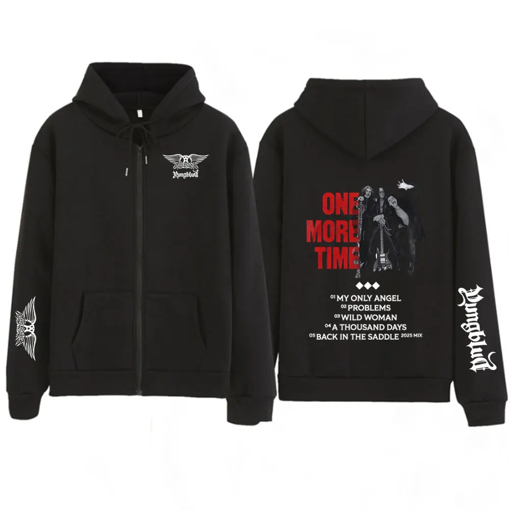 

Худи на молнии с принтом альбома Singer Yungblud One More Time, модные толстовки в стиле хип-хоп, оверсайз, унисекс, для пар, уличная одежда