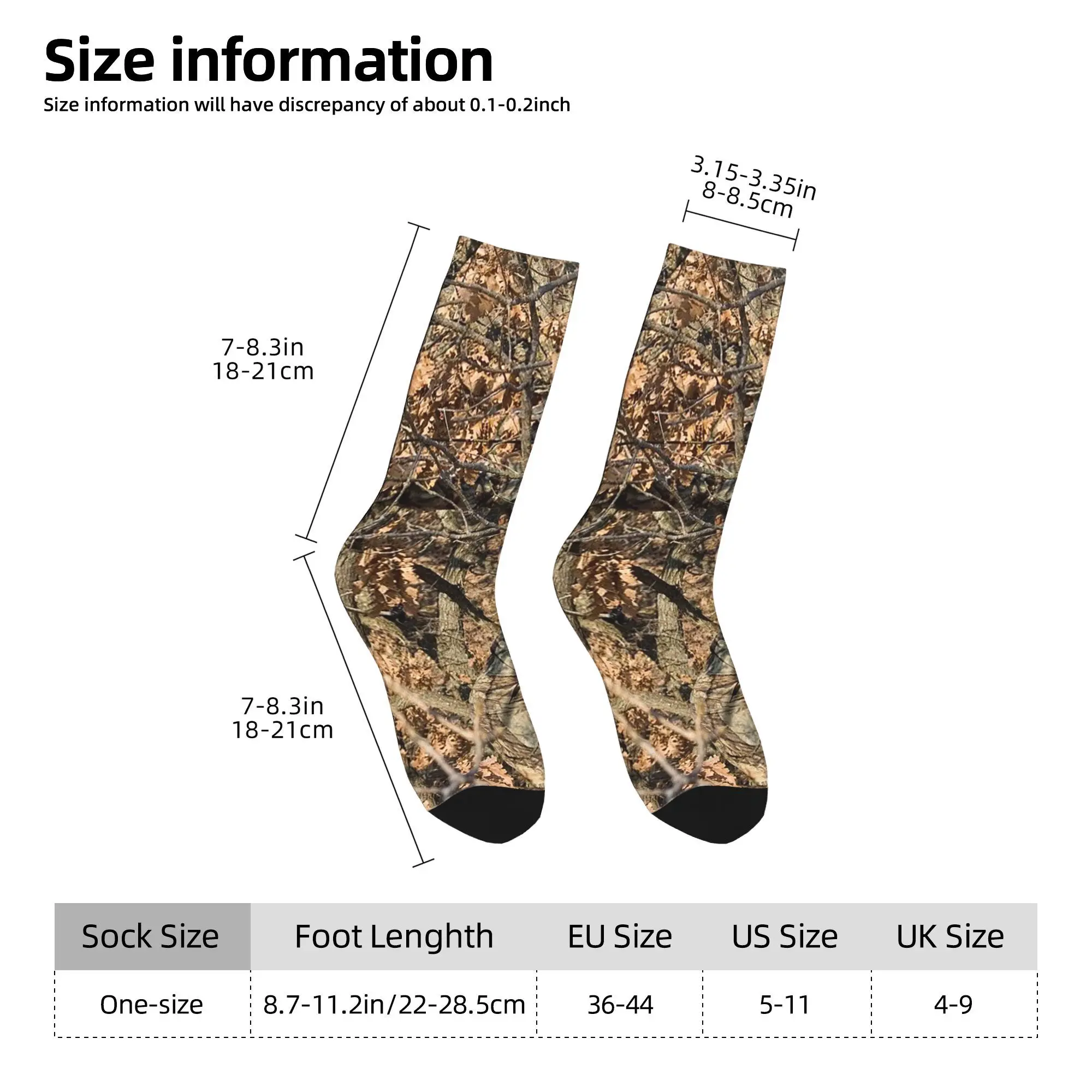 Real Tree Camouflage  Socks Harajuku Sweat Absorbing Stockings All Season Long Socks Accessories for Unisex Birthday Present