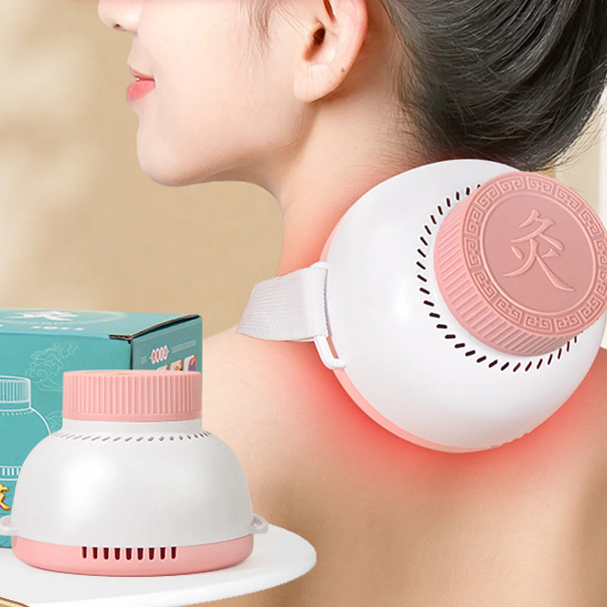 Home Use Portable Moxibustion Box, Smoke-Free & Upgraded, Multi-functional Moxa Cup Tool for Direct Suspended Moxibustion, Hands