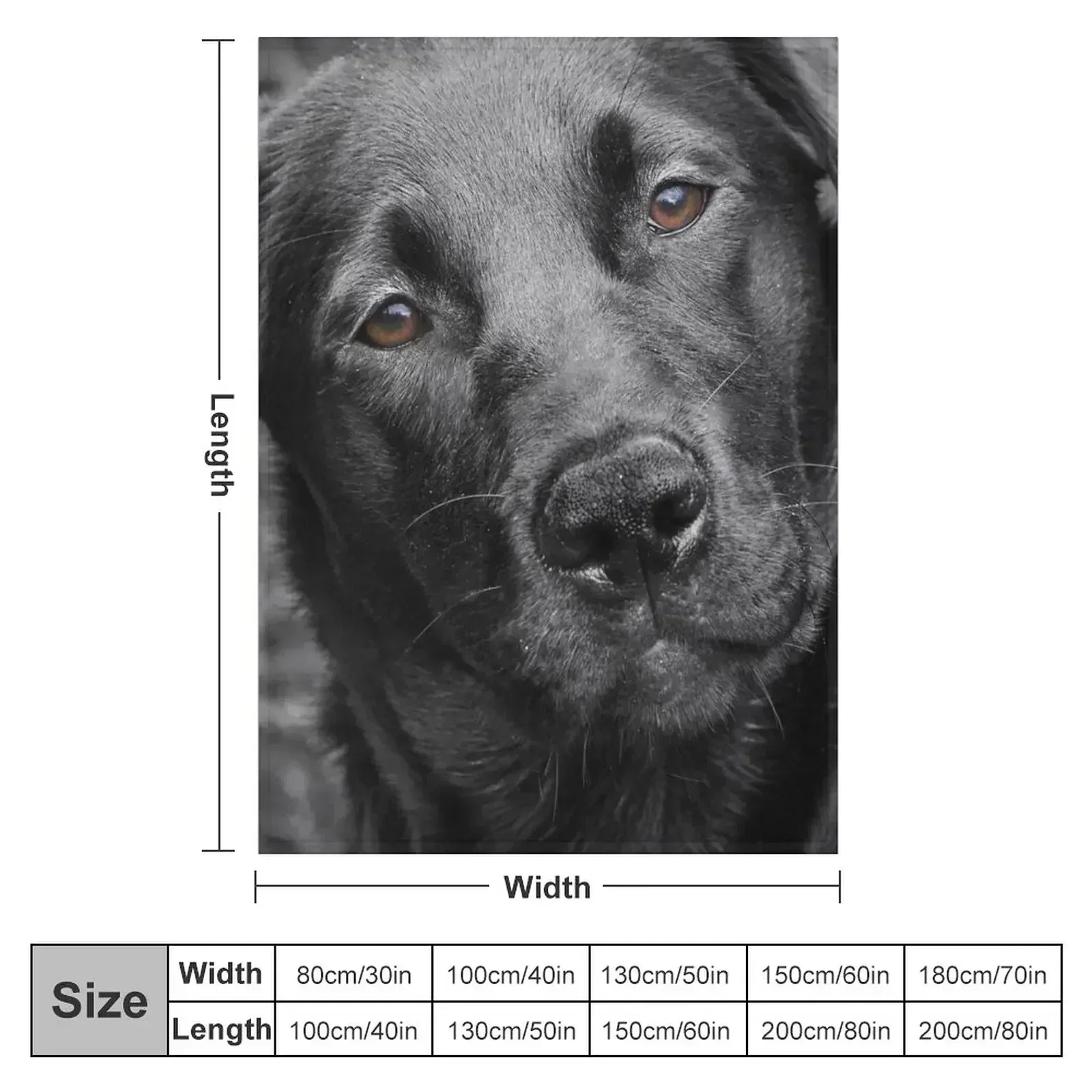 Black Labrador dog Throw Blanket Custom funny gift Personalized Gift Picnic blankets and throws Sofas Blankets