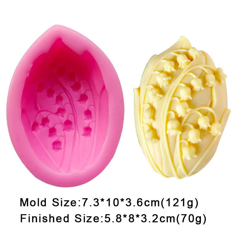 Lily Of The Valley Silicone Soap Mold 3D Flower Style Soap Making Tools DIY Handmade Crafts Candle Aromatherapy Gypsum Mould