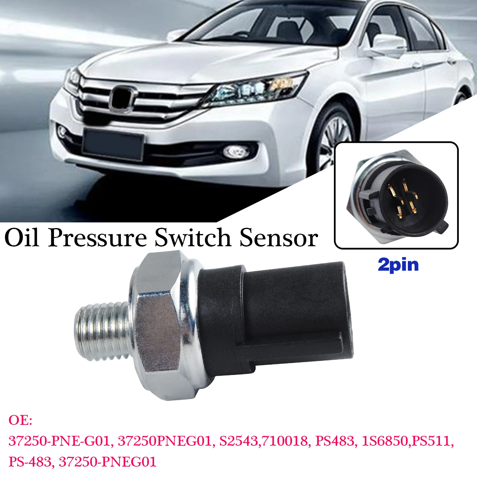 

Oil Pressure Sensor Switch 37250-PNE G01 37250PNEG01, Suitable for Replacing the Sensor Switch of Honda Accord CRV Civic