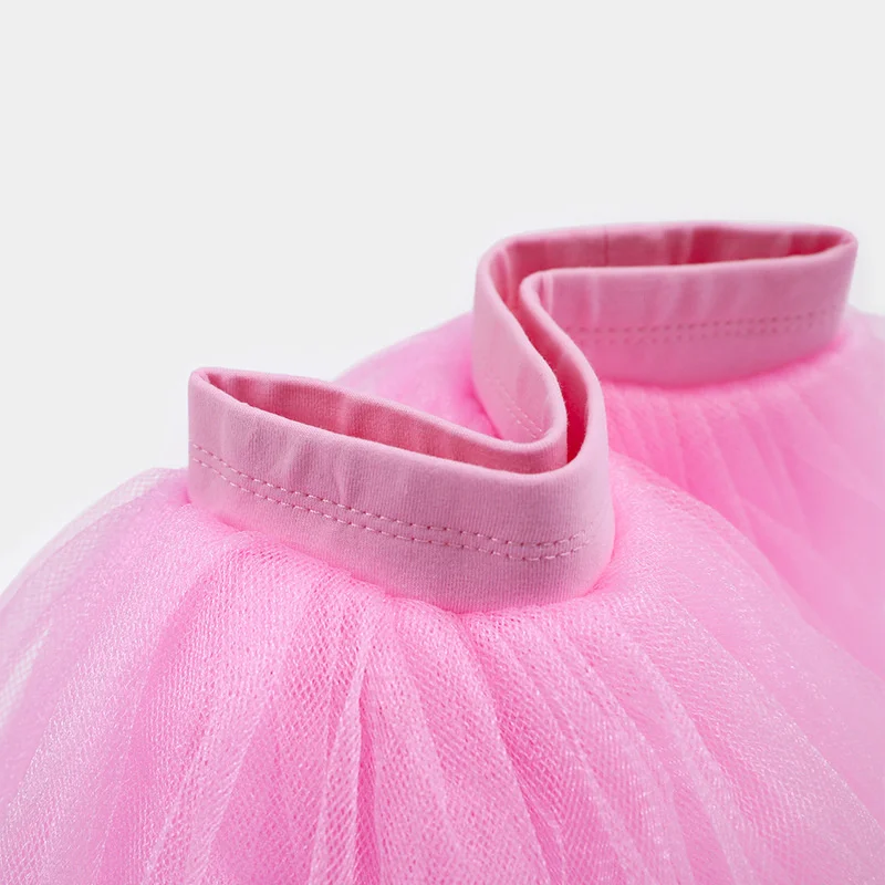 Atacado barato de alta qualidade 4 camadas crianças meninas dança saias tule rosa branco criança ballet tutu saias