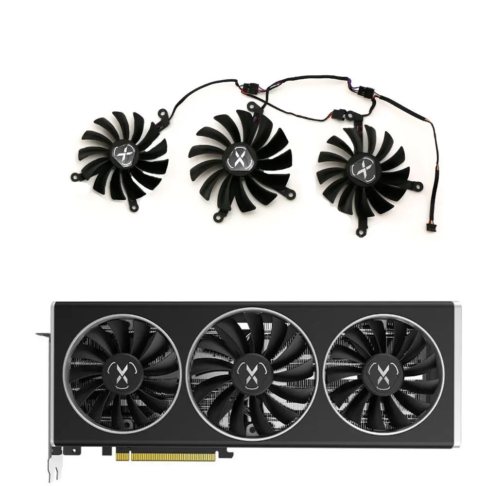 New XFX 85MM 95MM CF1010U12S 4PIN DC 12V Radeon RX 6700XT FAN For XFX RX6700 XT RX6750XT 12GB Overseas Edition OC graphics card