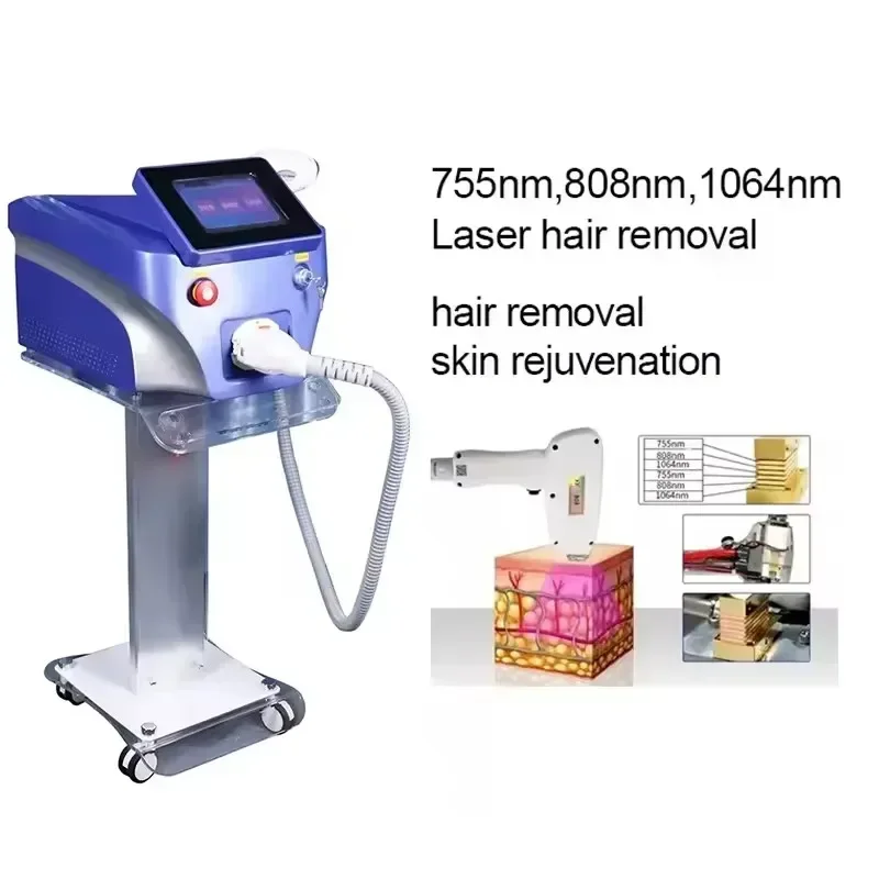 Diode Lazer 808nm 3 Wavelength Medical Diode Hair Removal Device Laser Alexandrite Hair Removal Machine Price