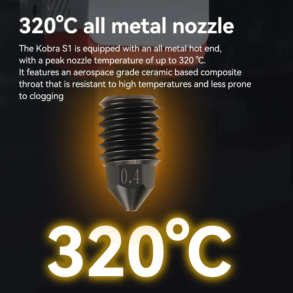 Voor Anycubic Kobra S1 Hotend Upgrade Keramische Verwarming Nozzle Kobra S1 Combo Hotend S1C 24V 48W Snelle verwarming Kobra S1 Accessoire