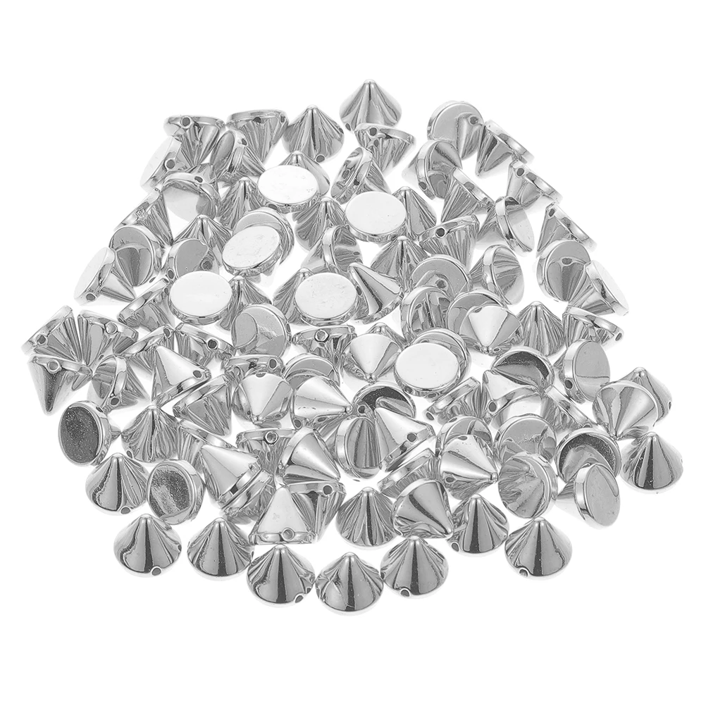 

300 Pcs Rivets Studs DIY Punk Accessories for Clothing Bags Shoes Decor Cone Spikes Spacer Beads Denim Embellishment