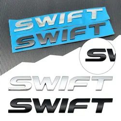 1pcs Black Silver 3D ABS Car Trunk Tail SWIFT Letter Logo Decorative Decals Sticker Emblem Auto Styling Accessories