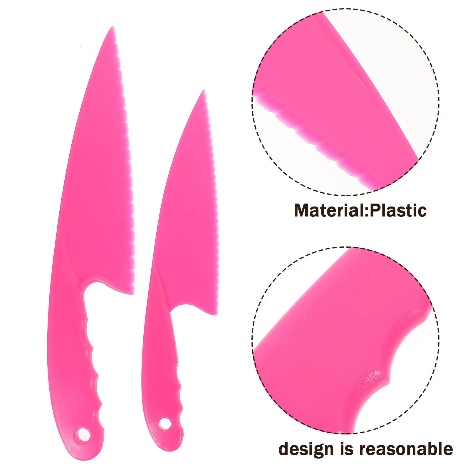 8Pcs Plastic Fruit Cutter Kids Safety Handheld Small Cutter Portable Kitchen Cutting Tool for Vegetables Bread