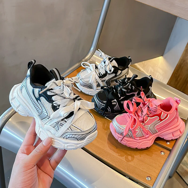 Baby Boys Girls Sneakers 2026 Spring Autumn Kids Sneakers Girls Sports Shoes Versatile Dad Shoes For Kids Casual Walking Shoes