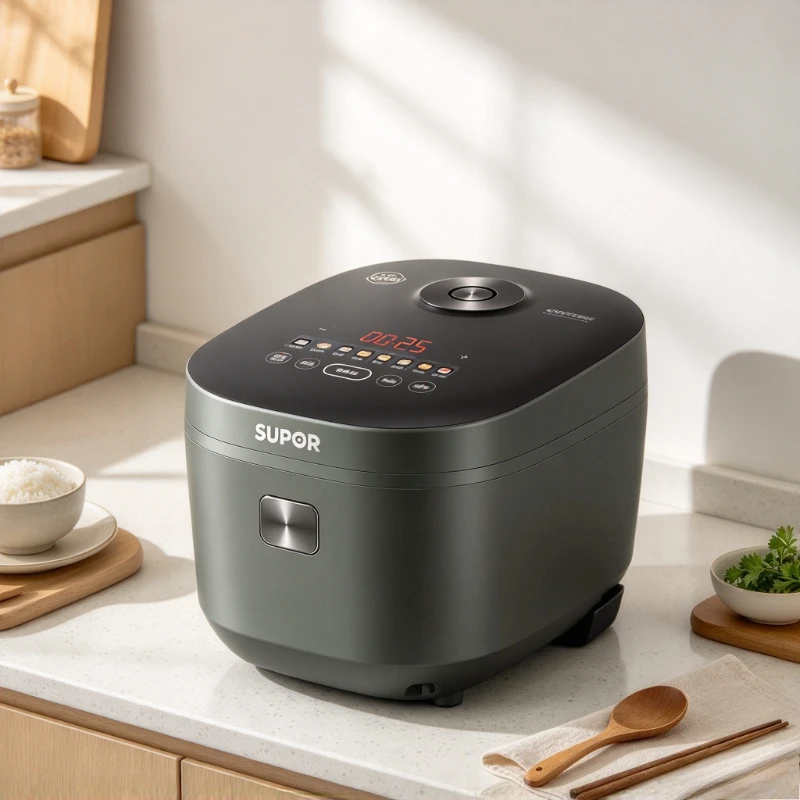 Electric Rice Cooker, 4L Rice Maker for 4-5 People with 28-Minute Quick Cooking, Micro-Pressure Design and Thick Nonstick Pot
