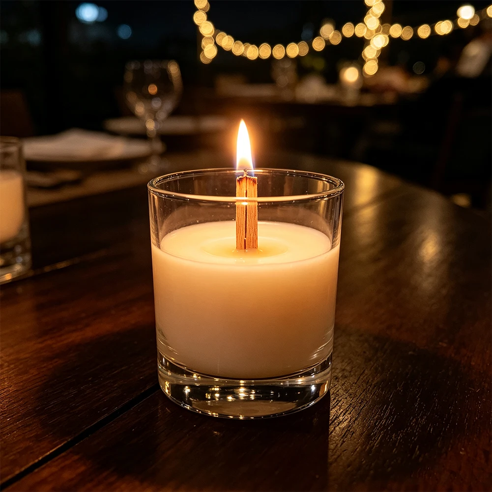 5pcs Natural Slotted Wooden Ca - огляд і ціна Candle Supplies Beeswax
