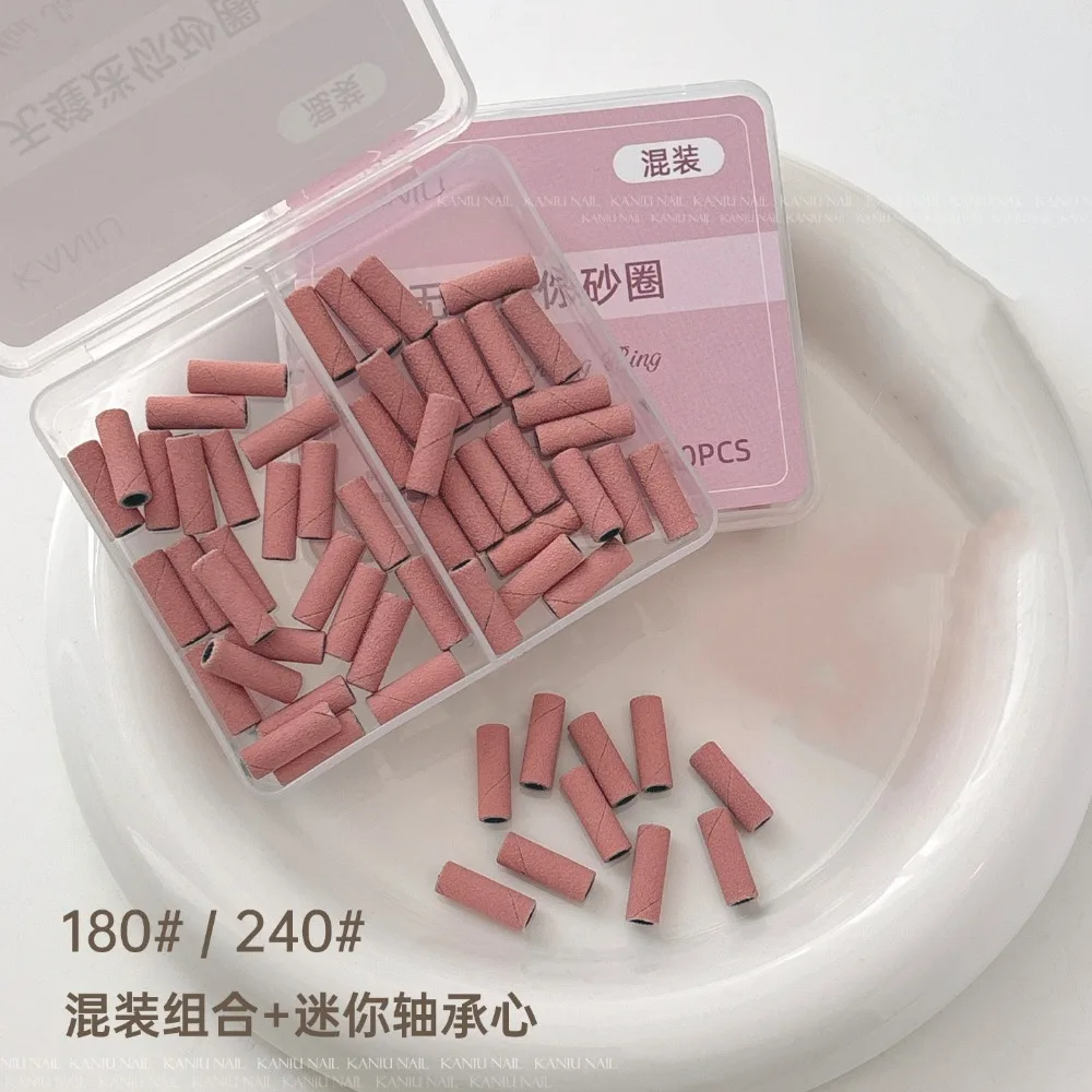 100/60/50pcs 3.1mm Mini Sanding Bands Kits Nail Drill Bits Mandrel Sets Electric Manicure Accessories Tool Dead Skin Remover